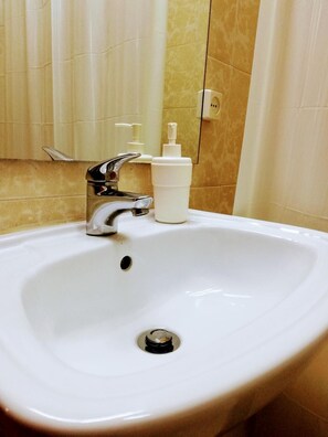 Towels, soap, toilet paper