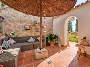 Terrace/patio - Stunning private villa for 4 people with WIFI, A/C, private pool, TV, patio and panoramic view (Denia)