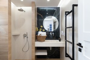 Shower, hair dryer, towels, soap -  Elaida Villa, Refined Group Escape • Pool & Play (Rethymno)