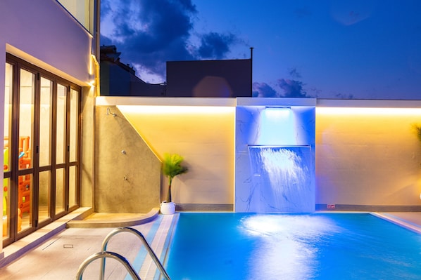 A heated pool