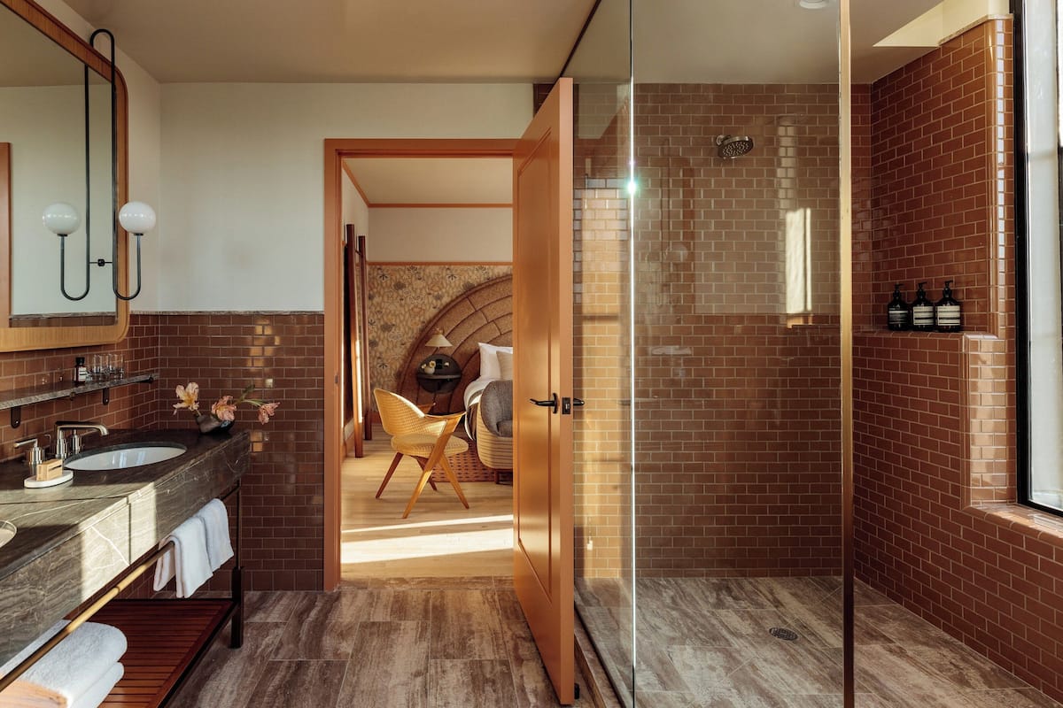 free toiletries, hair dryer, bathrobes, towels