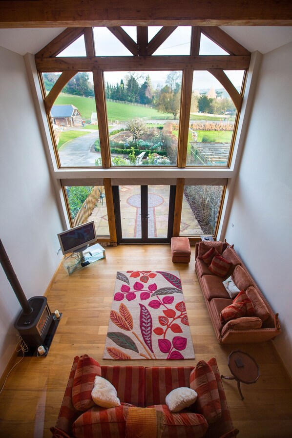 Smart TV, DVD player, books, video library