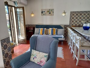 Smart TV, chimenea, reproductor de DVD y libros 