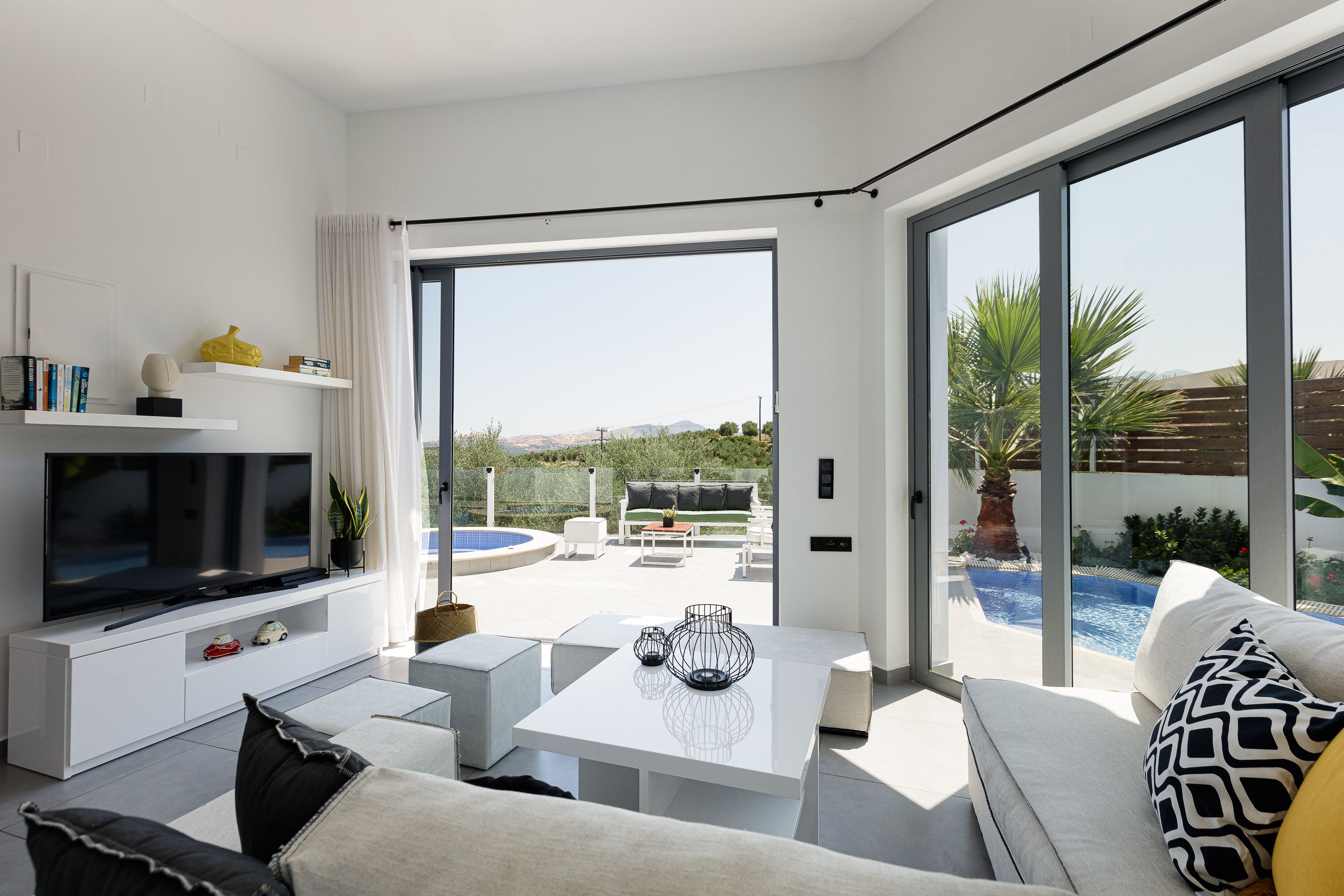 Smart TV, video-game console, table tennis, books