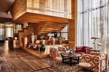 Hotel entrance and lobby at Austin Proper Hotel, a Member of Design Hotels