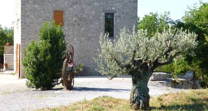 Fully air-conditioned stone villa with panoramic views and private pool.