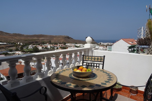 the sunny terrace with the seat view