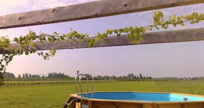 Barn Gite-viinitarha, näkymät, uima-allas, wifi, pelihuone - "L 'Atelier" Les Marais