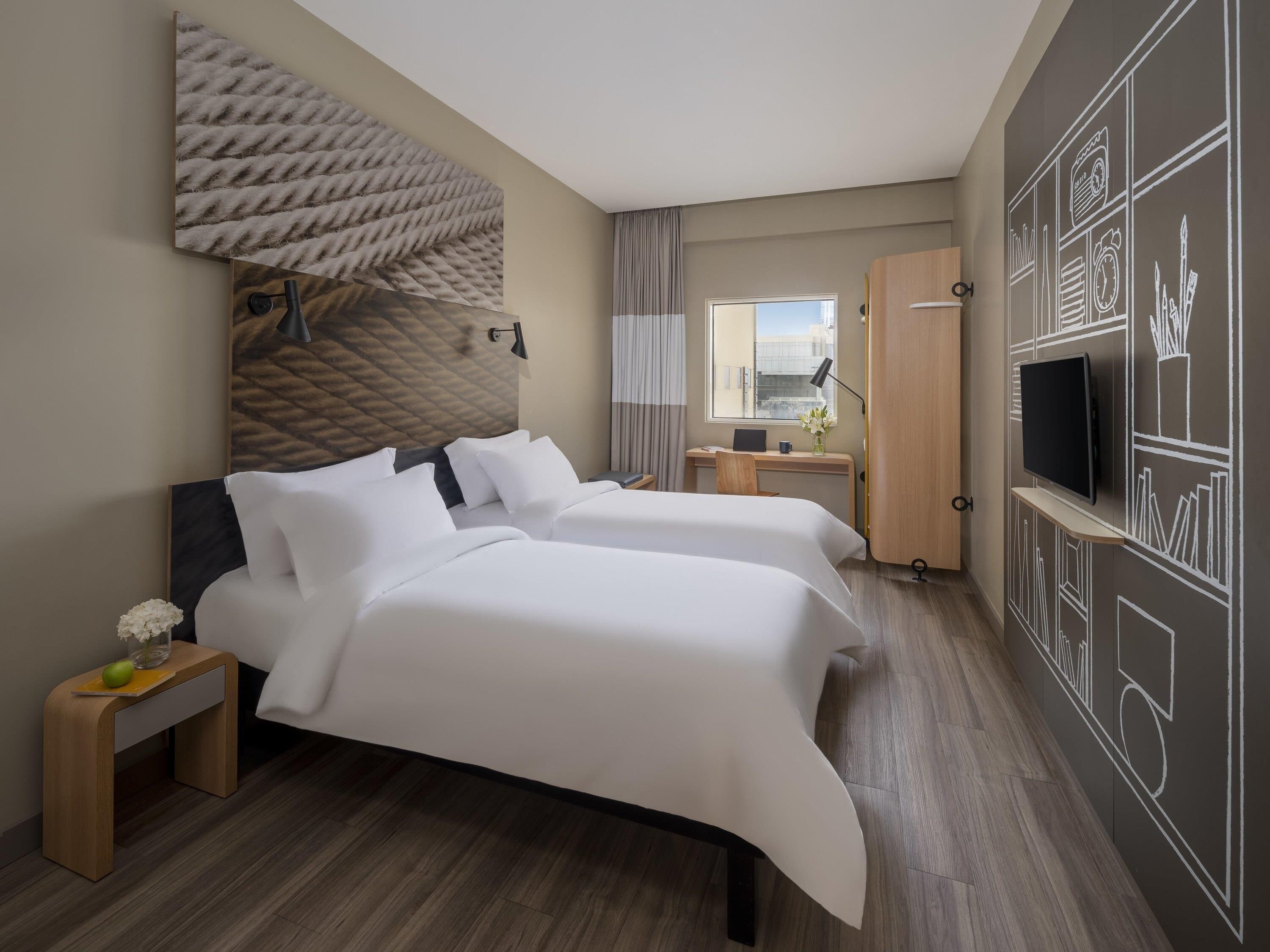 Habitación estándar, 2 camas individuales | 1 habitación, minibar y caja de seguridad en la habitación 