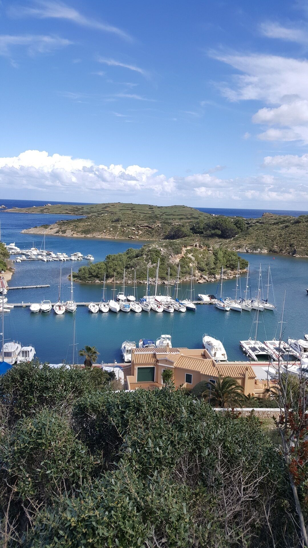 Addaia Port from top of hill