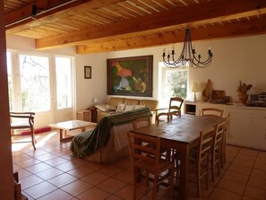 TV, fireplace, DVD player, table tennis