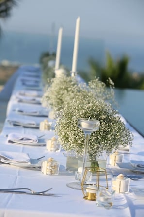 Außenbereich für Bankette