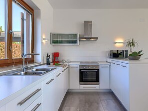 Microwave, oven, dishwasher, high chair