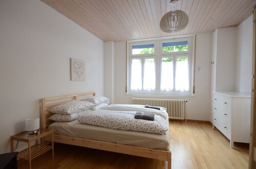 Great ground floor apartment.  Air-conditioning.  3 min train station