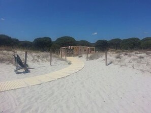 Vlak bij het strand
