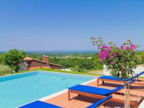Pool - Beautiful private villa for 8 guests with WIFI, A/C, private pool, TV, patio and panoramic view (Porec)