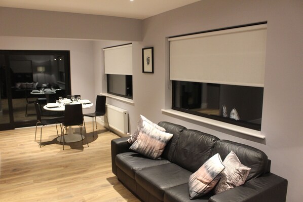 TV, fireplace, DVD player, video library