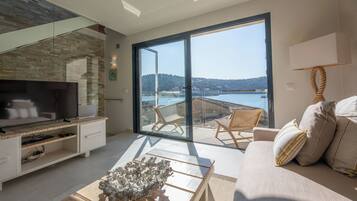 TV, DVD player, stereo