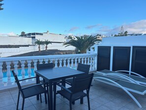 Outdoor dining - Front line, contemporary,  refurbished, stunning sea views, pool, WiFi, SKY (Puerto del carmen)