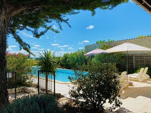 A heated pool