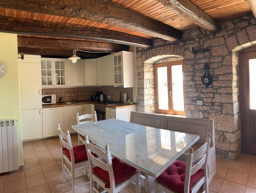 Rustic farmhouse surrounded by the greenery of the large and spacious garden ... with swimming pool