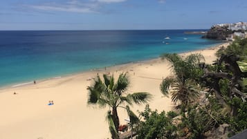 Playa en los alrededores, camastros y toallas de playa