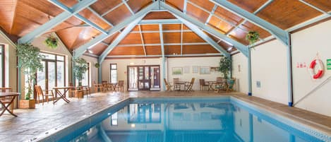 Indoor pool, a heated pool