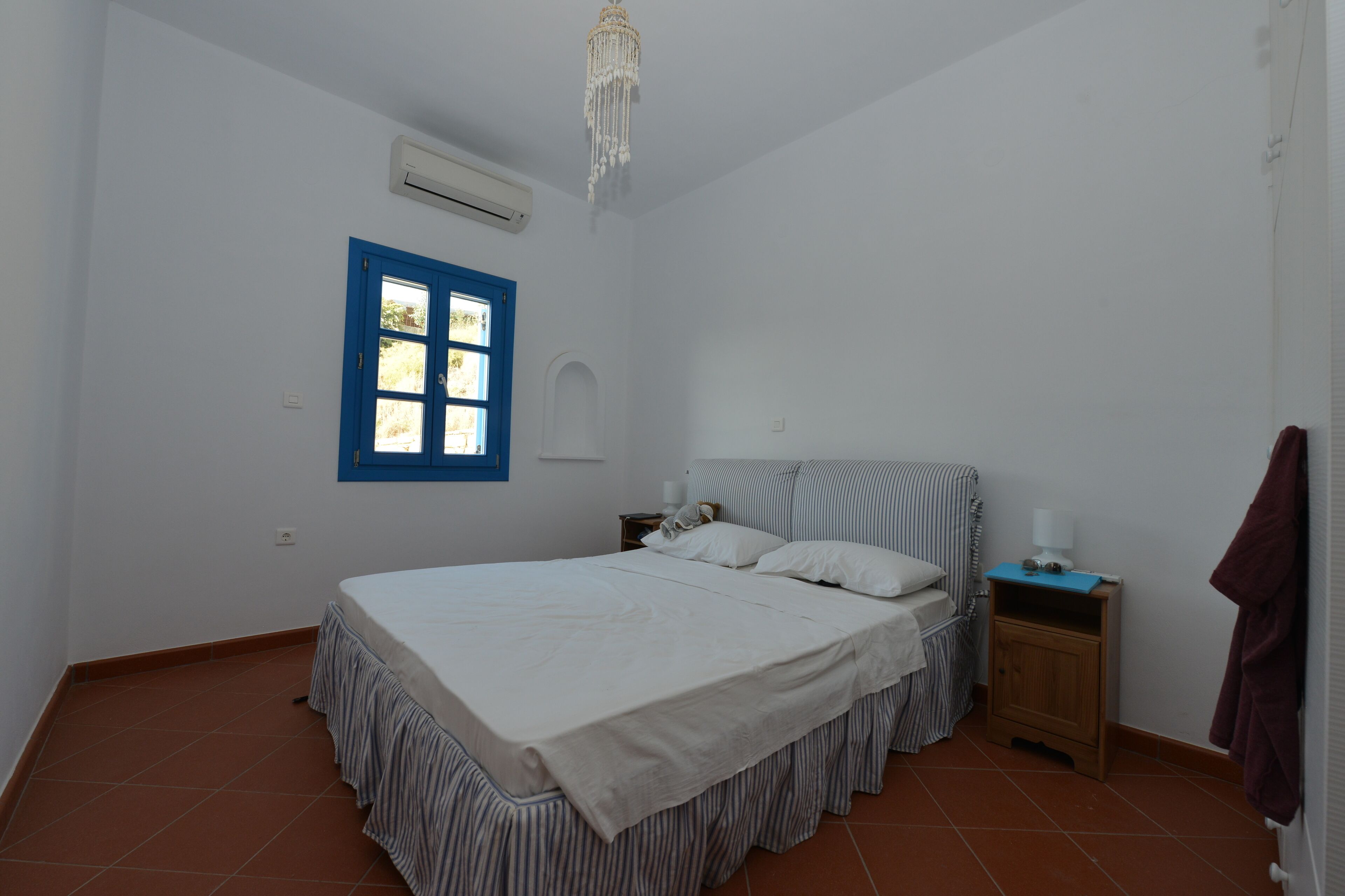 independent villa with splendid view and beach below