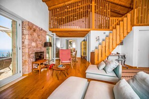 Villa, 3 chambres, piscine privée | Coin séjour