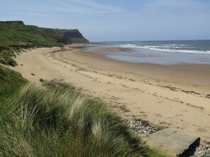 Beach nearby - 40ft x 20ft luxury holiday lodge near Scarborough; 3 bed, sleeps 6, hot tub (Burniston)