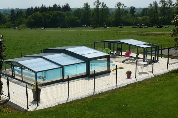 piscine avec abri télescopique