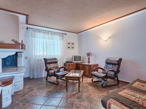 TV, fireplace, DVD player