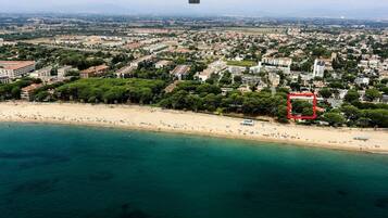 Accommodatie ligt op het strand