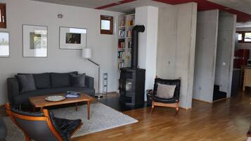 Fernseher, Kamin, DVD-Player, Kinderspielzeug