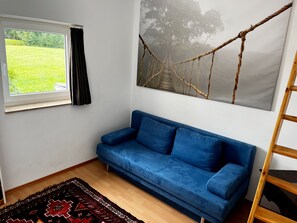 Televisión, libros, biblioteca de música, estéreo