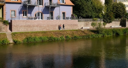 Fantastic apartments with a sun terrace right on the banks of the Tauber