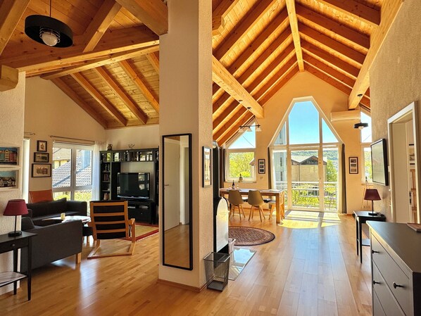 Fernseher, DVD-Player, Bücher, Videothek