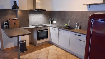 Fridge, oven, stovetop, dishwasher