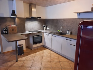 Fridge, oven, stovetop, dishwasher