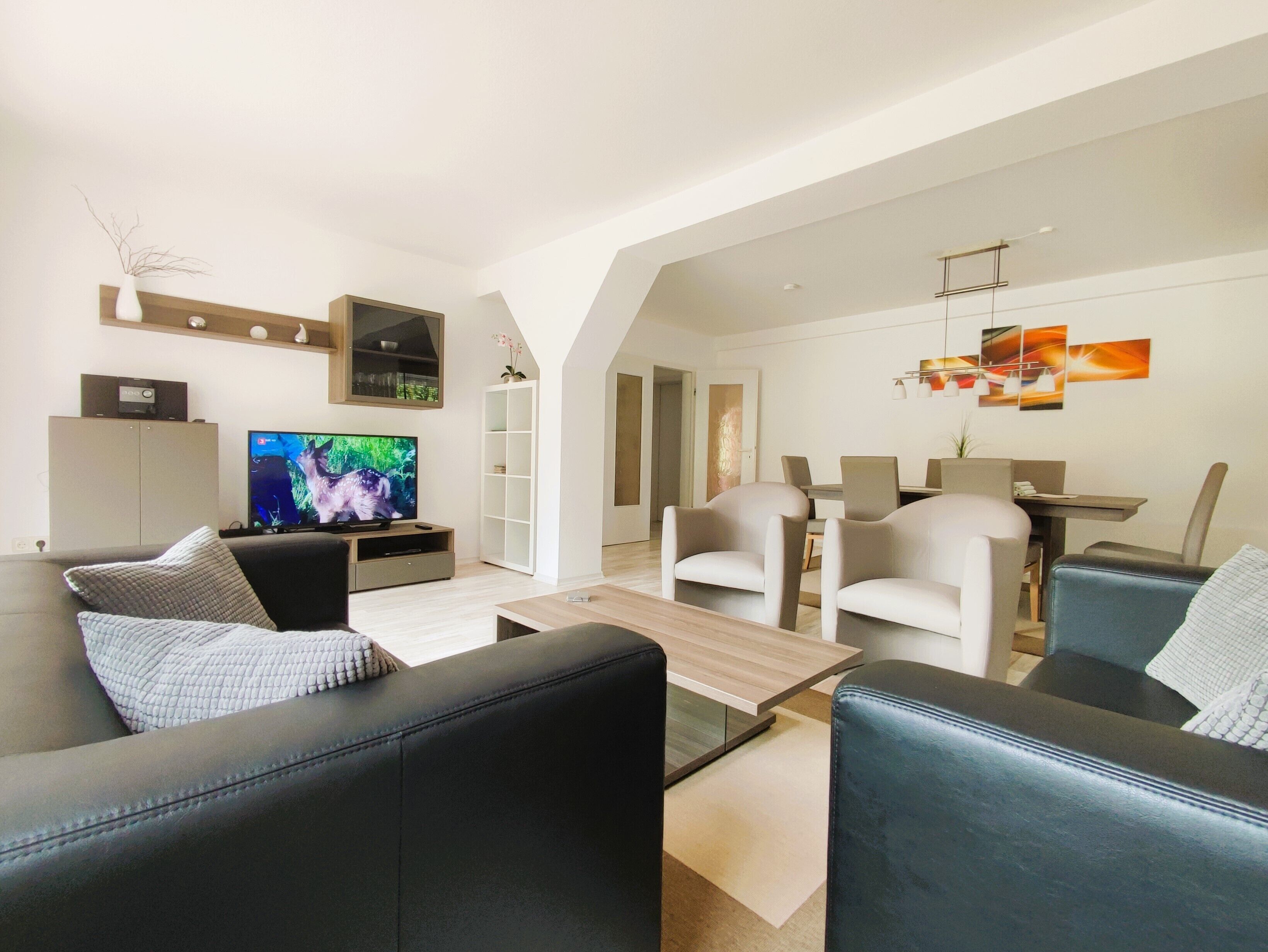 Wohnzimmer der Ferienwohnung MAXIMA 1 in Bad Arolsen Braunsen