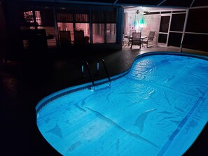 Piscine extérieure, piscine chauffée