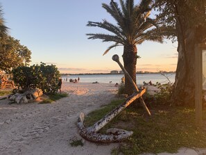 Sun-loungers, beach towels