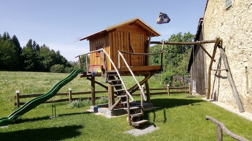 Cozy vacation home in a three-sided farm in Sora, Upper Lusatia fully equipped