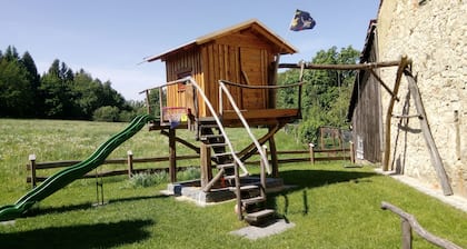 Cozy vacation home in a three-sided farm in Sora, Upper Lusatia fully equipped