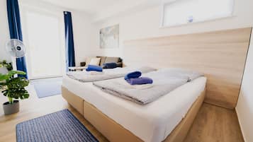 1 bedroom, iron/ironing board, travel crib, free WiFi