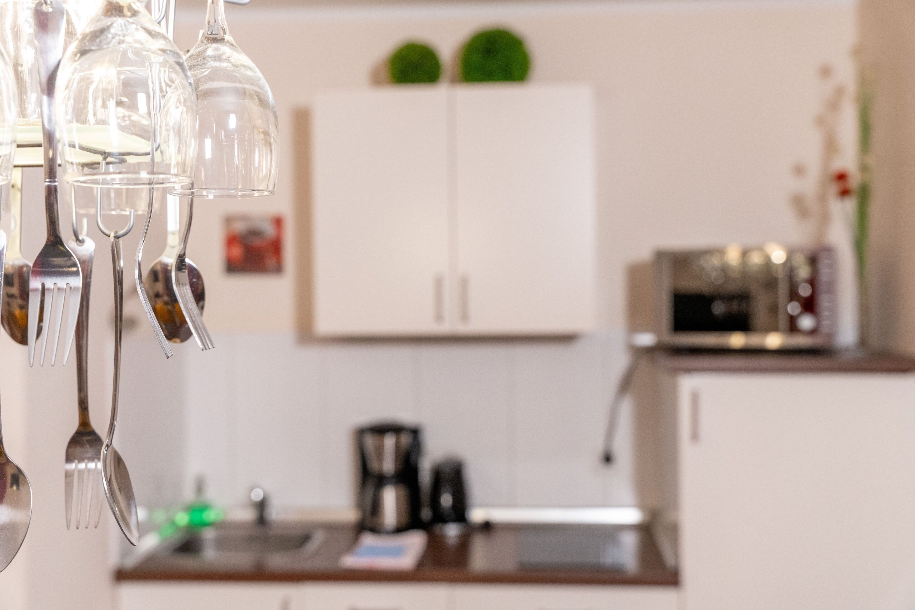 Kjøleskap, mikrobølgeovn, kokeplater og kaffetrakter/tekoker