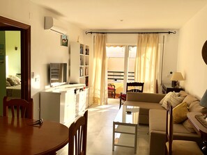 Smart TV, lettore DVD, libri, biblioteca musicale