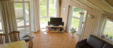 Televisión, reproductor de DVD, estéreo