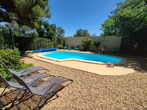Piscine extérieure, piscine chauffée