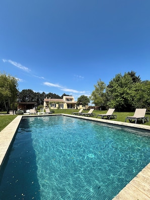 A heated pool